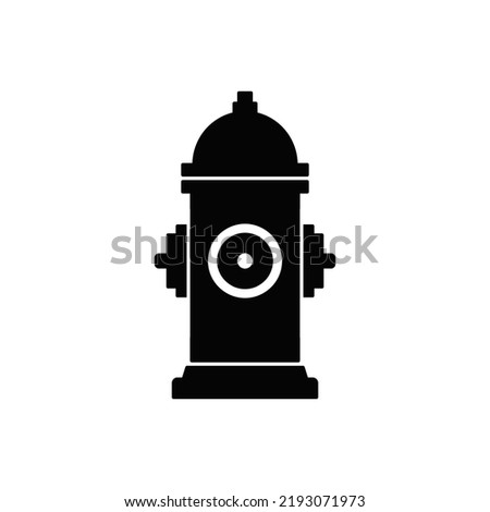 hydrant icon in black flat glyph, filled style isolated on white background