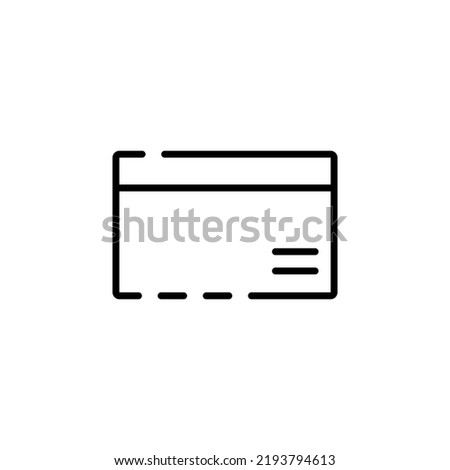 Credit Card, Payment Dotted Line Icon Vector Illustration Logo Template. Suitable For Many Purposes.