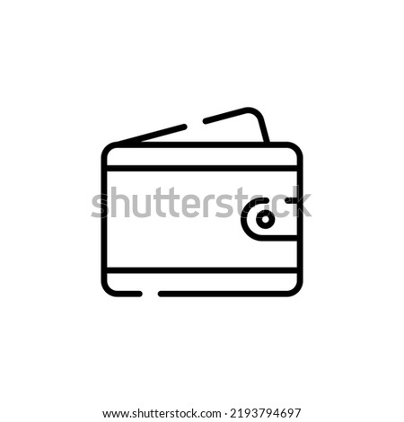 Wallet, Saving, Money Dotted Line Icon Vector Illustration Logo Template. Suitable For Many Purposes.