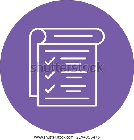 List line circle icon vector image. Can also be used for web apps, mobile apps and print media.