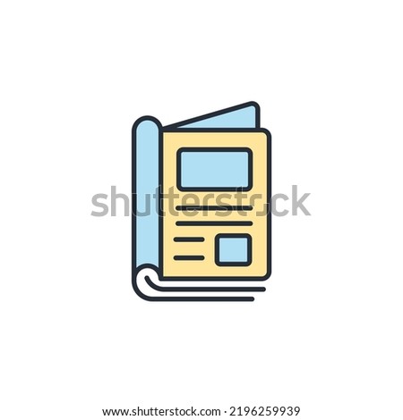 magazine icons  symbol vector elements for infographic web