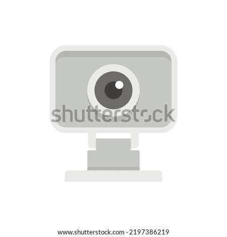 Web camera icon. Flat illustration of web camera vector icon isolated on white background