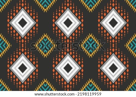 Elegant ethnic background. Hand-drawn oriental art. The most intricately patterned fabrics. pattern textiles that employ resist dyeing on the yarns prior to dyeing and weaving the fabric.