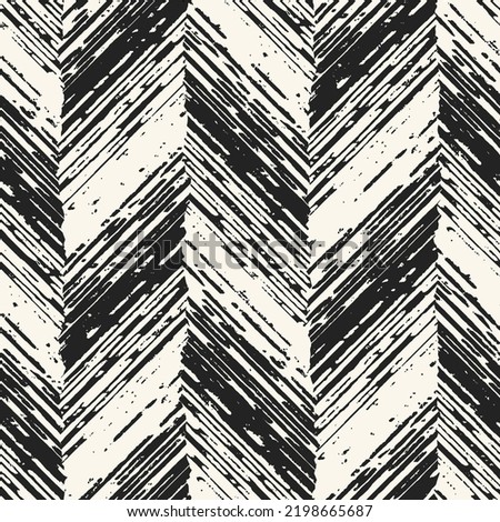 Monochrome Wood Grain Textured Herringbone Pattern