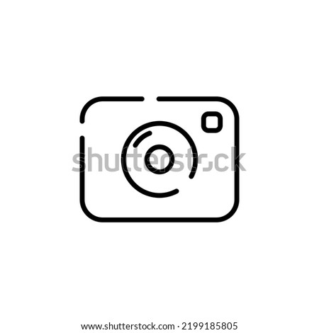 Camera, Photography, Digital, Photo Dotted Line Icon Vector Illustration Logo Template. Suitable For Many Purposes.
