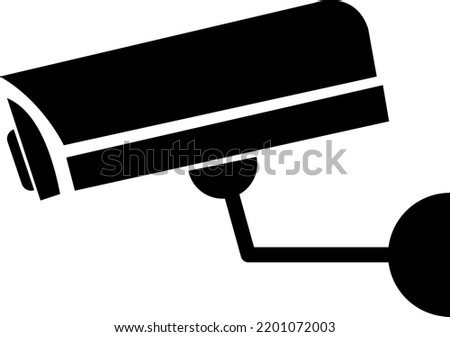 Vector icon of cctv sign on white background..eps
