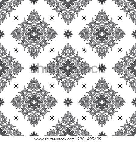 thai pattern traditional abstract concept illustration, Abstract shapes thai patterns, Luxury lai thai pattern.