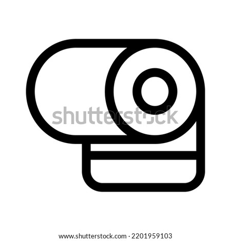 toilet paper icon or logo isolated sign symbol vector illustration - high quality black style vector icons
