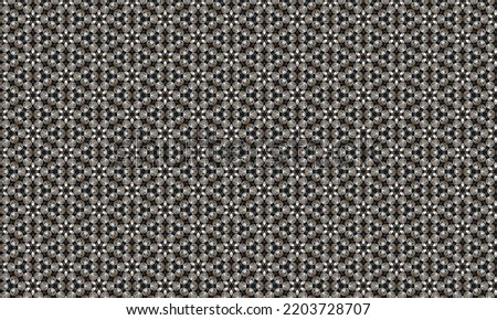 Seamless repeat abstract flower pattern design illustration