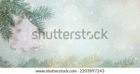 Christmas and New Year banner, background with copy space. Happy New Year