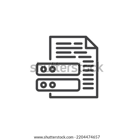 Data analytics line icon. linear style sign for mobile concept and web design. Data report outline vector icon. Symbol, logo illustration. Vector graphics