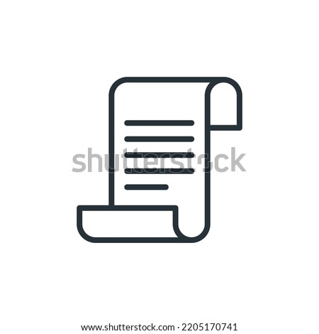 Document, file, copy-paste icon. Editable vector isolated on a white background. Agreement file symbol.