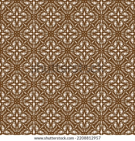 brown color star and blossom seamless fabric ethnic mandala pattern background, ornament decorative illustration textile floral graphic art