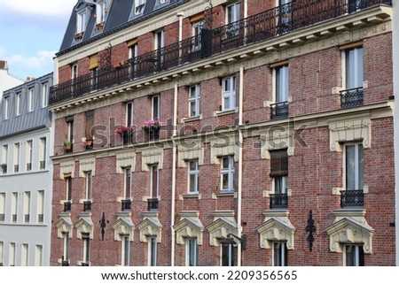 parisian buildings facades and rooftops from the 12th arrondissement