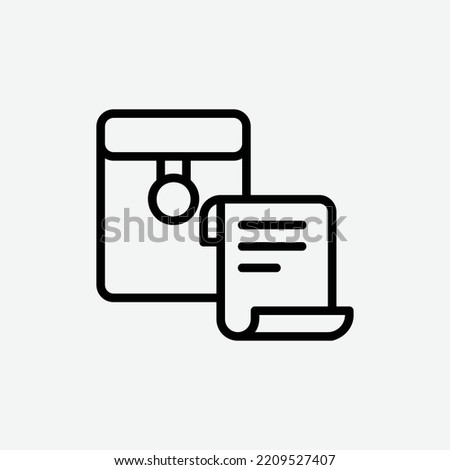  document icon, isolated Post Office outline icon in light grey background, perfect for website, blog, logo, graphic design, social media, UI, mobile app