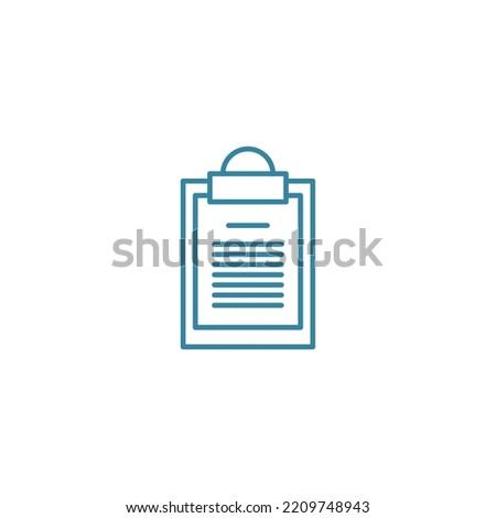 vector image, school icon with white background and blue lines.