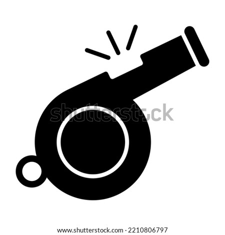 A shrill sound icon, solid design of whistle