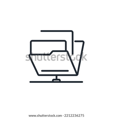 network folder icons  symbol vector elements for infographic web