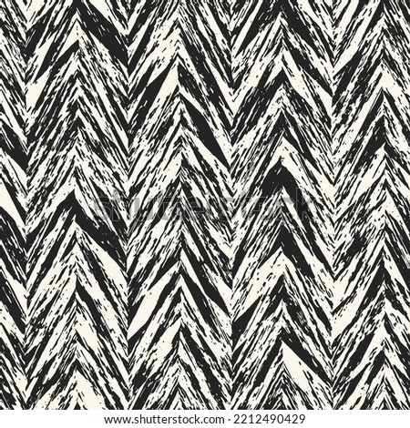 Monochrome Marbled Effect Textured Herringbone Pattern