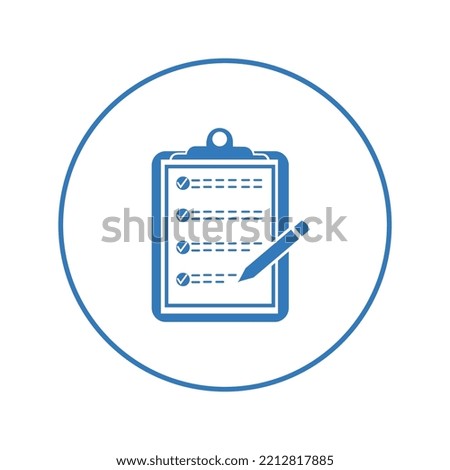 Clipboard shopping check list icon | Circle version icon |