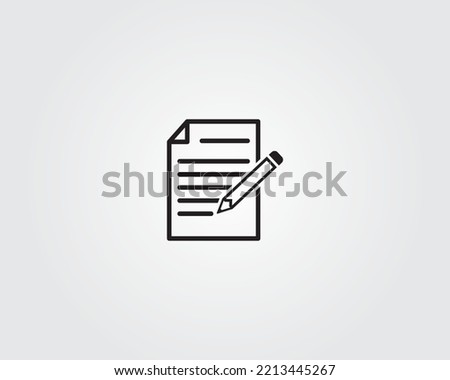 writing document pen edit icon vector