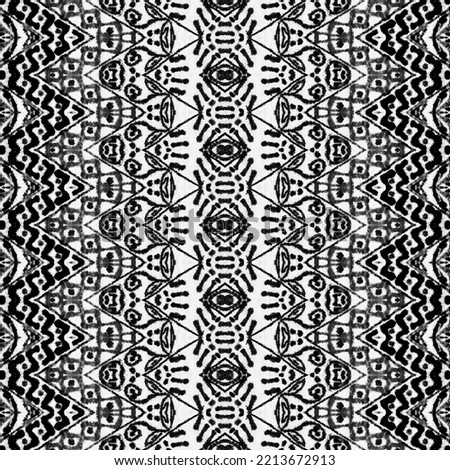 Black Color Geometric Pattern. Gray Colour Ink Doodle Textile. Doodle Line Brush. Abstract Ink Doodle Repeat. Native Ikat Scribble Brush. Abstract Design Ikat Pattern. Simple Tribal Boho Batik.