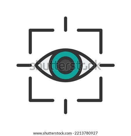 Computer Vision icon vector image. Can also be used for Artificial Intelligence. Suitable for mobile apps, web apps and print media.