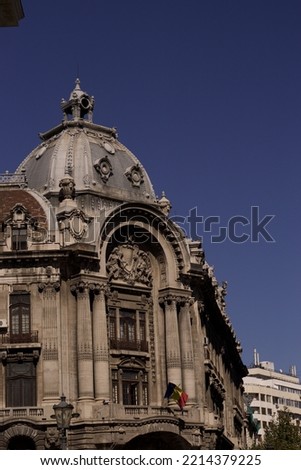 Bucharest city in Romania with beautiful streets and historical builings this city