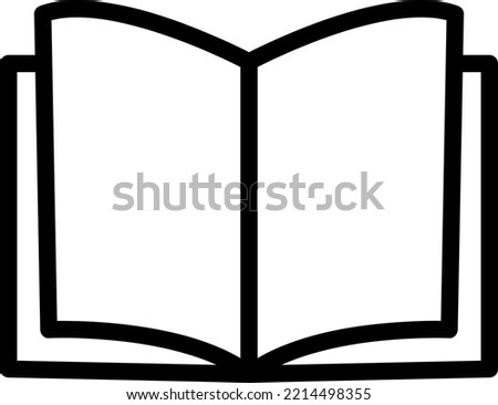 Open book icon vector on white background.eps
