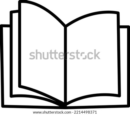 Open book icon vector on white background 