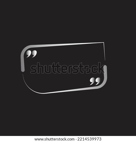 empty space for quotation isolated on black background
