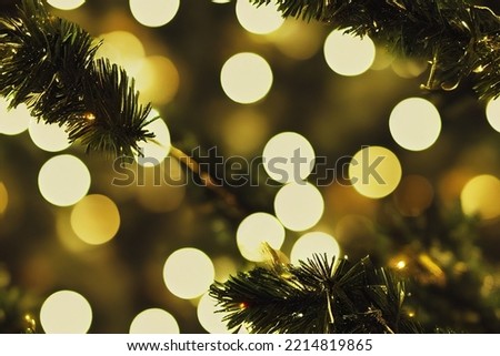 Christmas Lights and Ornaments Seamless Holiday Texture Pattern Tiled Repeatable Tessellation Background Image