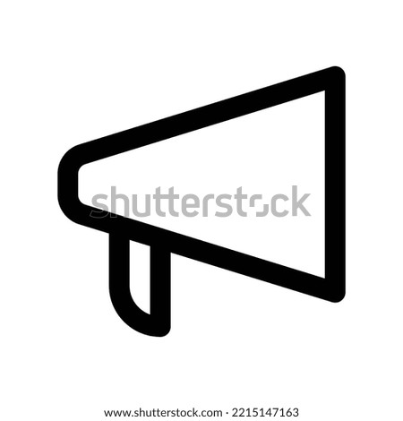Megaphone icon for announcement or advertising in black outline style