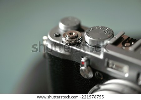 Camera controls on top of digital camera - on/off switch.