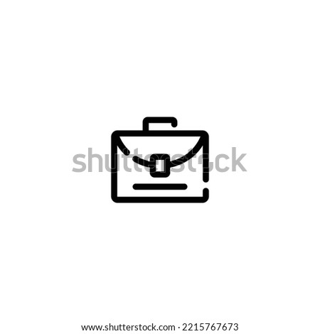 Briefcase incomplete line art icon template