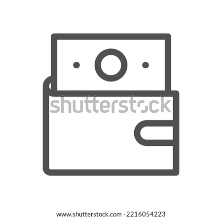 Shopping icon outline and linear vector.
