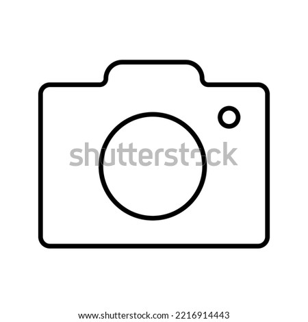 Camera outline vector icon. Linear style sign for mobile concept and web design. Logo camera illustration. Single high quality symbol.
