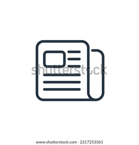 Newspaper icon isolated on a white background. Newspaper symbols for web and mobile applications.