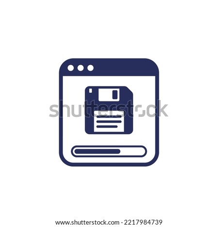 backup or copy files icon with floppy disk