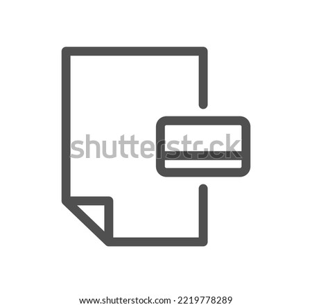 Credit card and banking icon outline and linear vector.