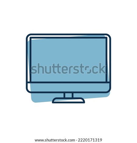 monitor icon vector image on a white background