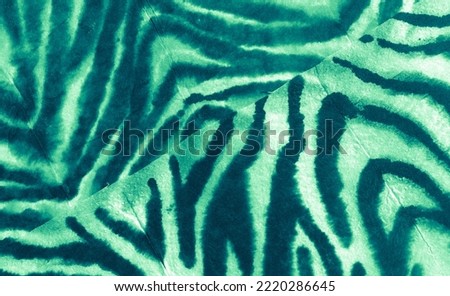 Bright Cheetah Ethnic Pattern Design. Tribal Ornament  Background. Indonesian Print. Colorful Summer White Zebra, Ethnic Art Painting. Ornament Tribal Texture. Aquamarine Leopard