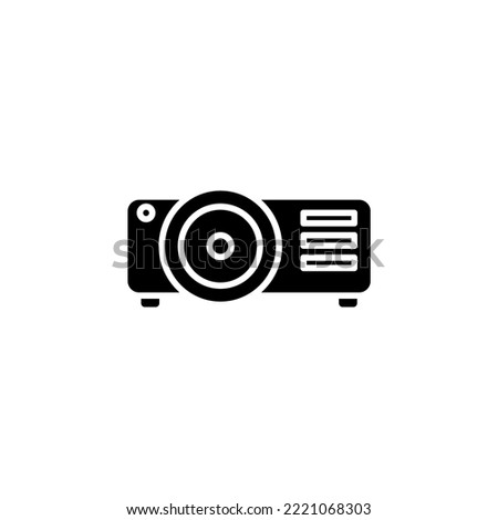 Projector icon glyph style design. Projector vector illustration. isolated on white background.