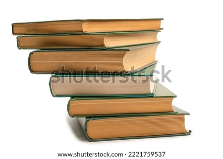 Old books isolated on a white background. 