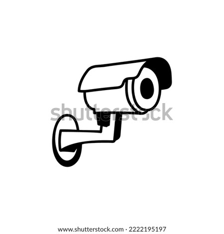 Security Camera Icon Set. Surveillance vector collection.