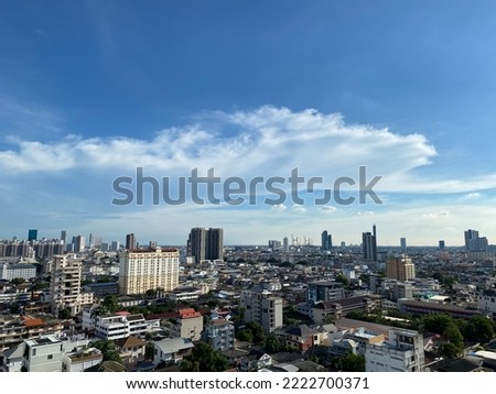 Blue sky and the city view in Bkk