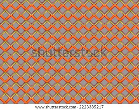 A hand drawing pattern made of yellow orange and red on a grey background