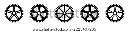 Gear vector icons. Gear wheel icon set. Gear icon set. Settings, configuration concept icons. Gear settings. Cogwheel icon collection. Vector EPS 10