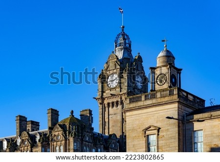 Clocks in Edinburgh city, Scotland