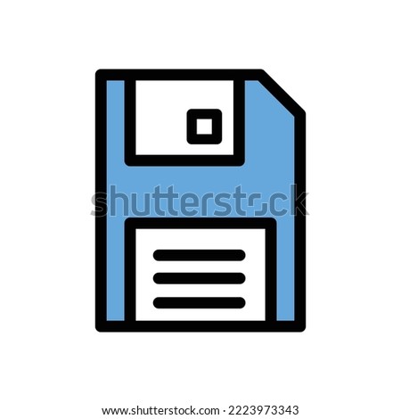save icon vector blue color png